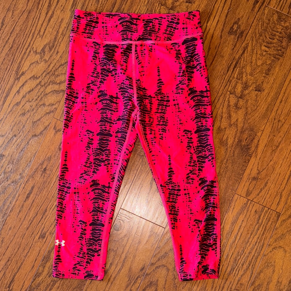 Under Armour Vibrant Pink and Black Leggings